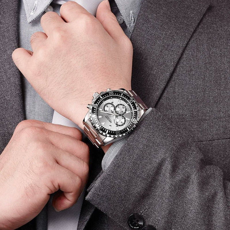 MEGIR business man Chronograph watch